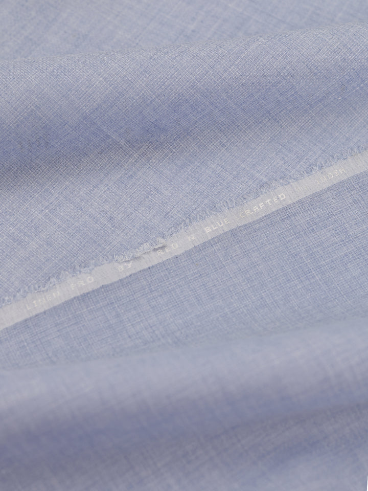 Mens Plain Cotton Linen Blue Color Shirting Linen Leaf