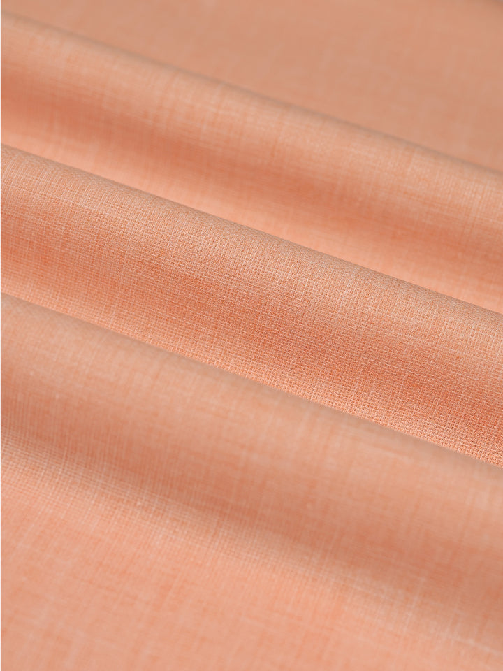 Mens Plain Cotton Linen Orange Color Shirting Linen Leaf