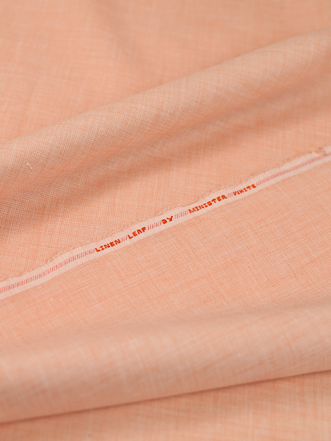 Mens Plain Cotton Linen Orange Color Shirting Linen Leaf