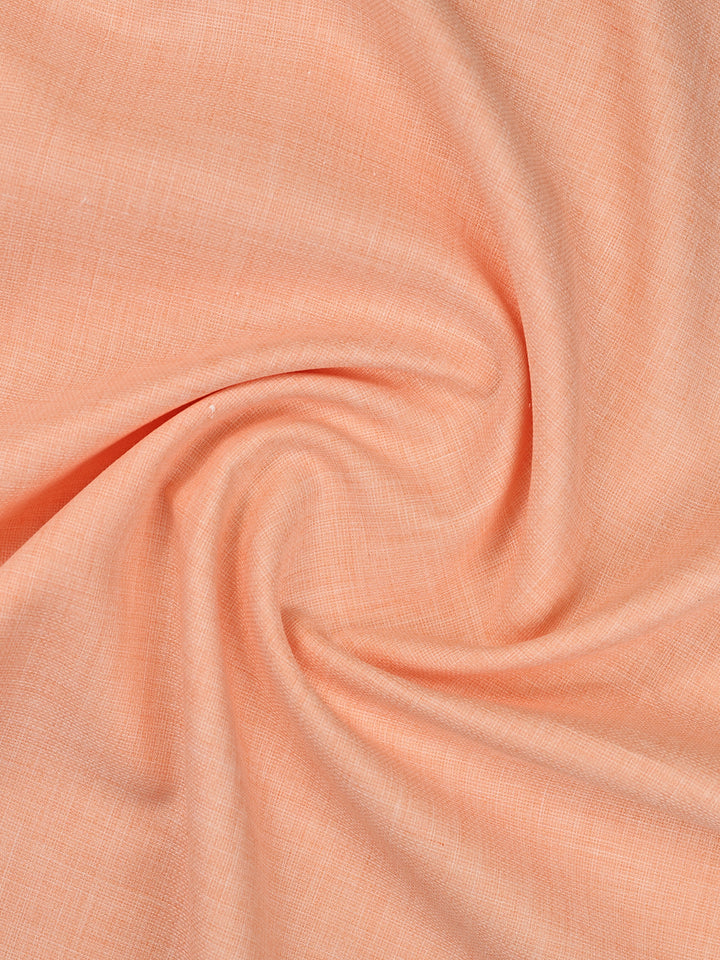 Mens Plain Cotton Linen Orange Color Shirting Linen Leaf
