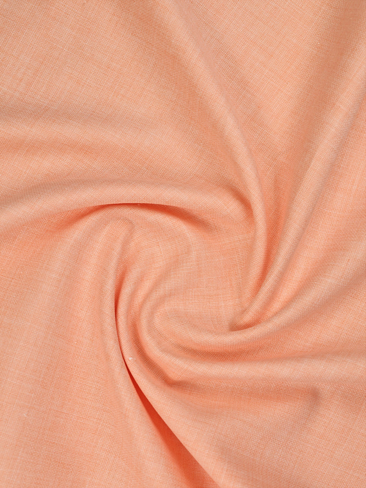Mens Plain Cotton Linen Orange Color Shirting Linen Leaf