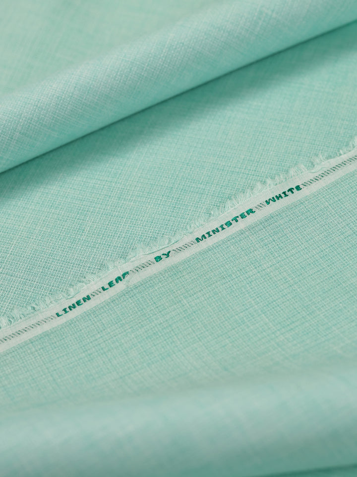 Mens Plain Cotton Linen Sky Blue Color Shirting Linen Leaf