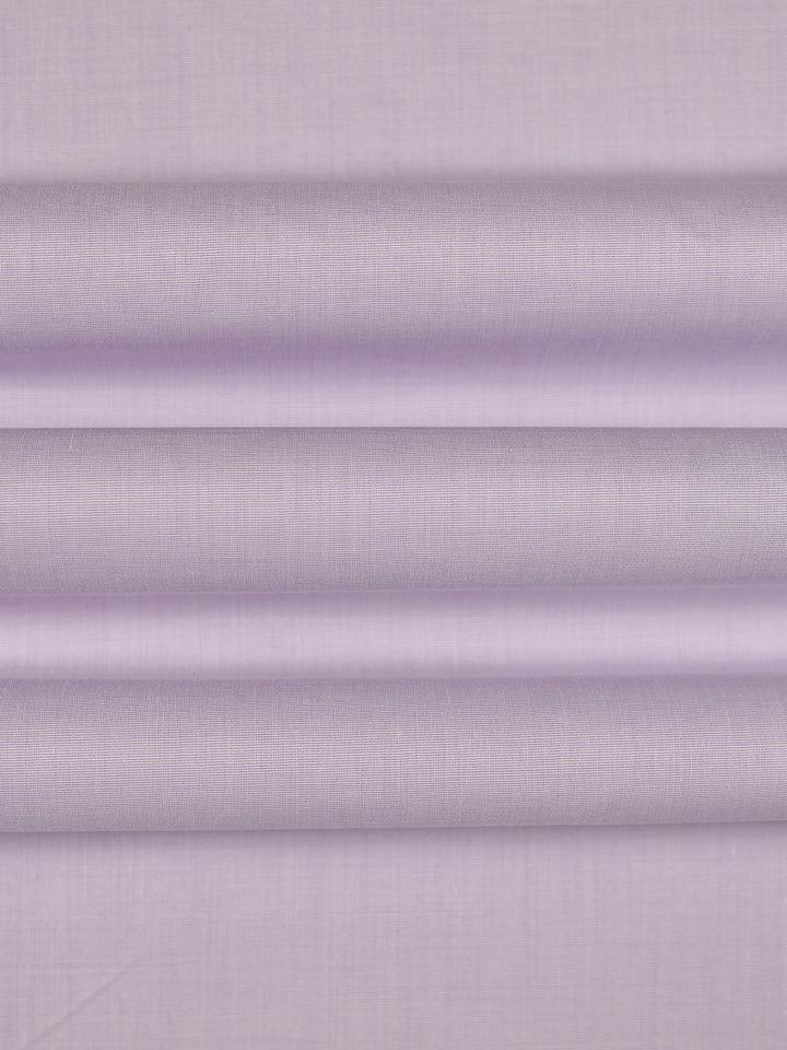 Mens Plain Cotton Blend Lavender Color Shirting Feel Touch