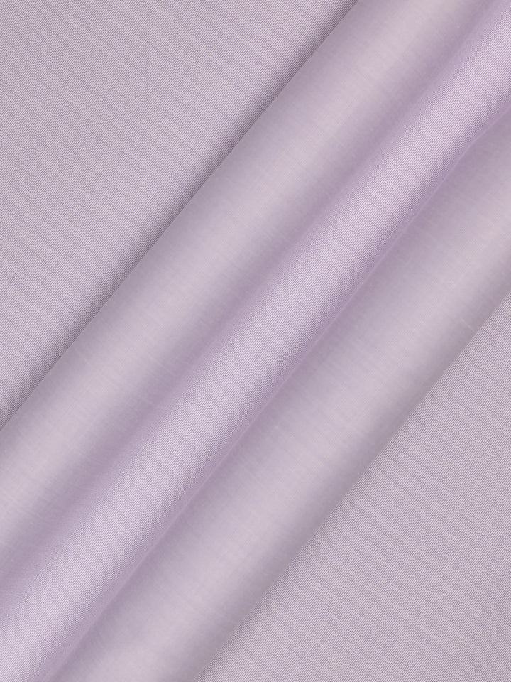 Mens Plain Cotton Blend Lavender Color Shirting Feel Touch
