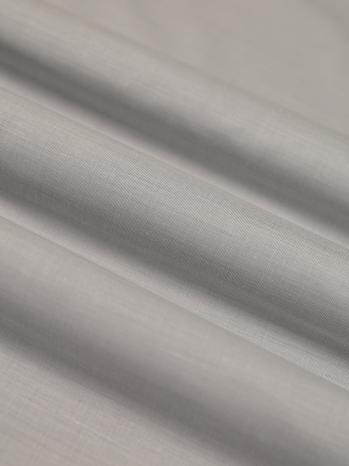 Mens Plain Cotton Blend Ash Grey Color Shirting Feel Touch