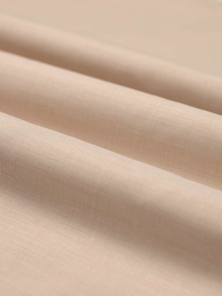 Mens Plain Cotton Blend Cream Color Shirting Feel Touch