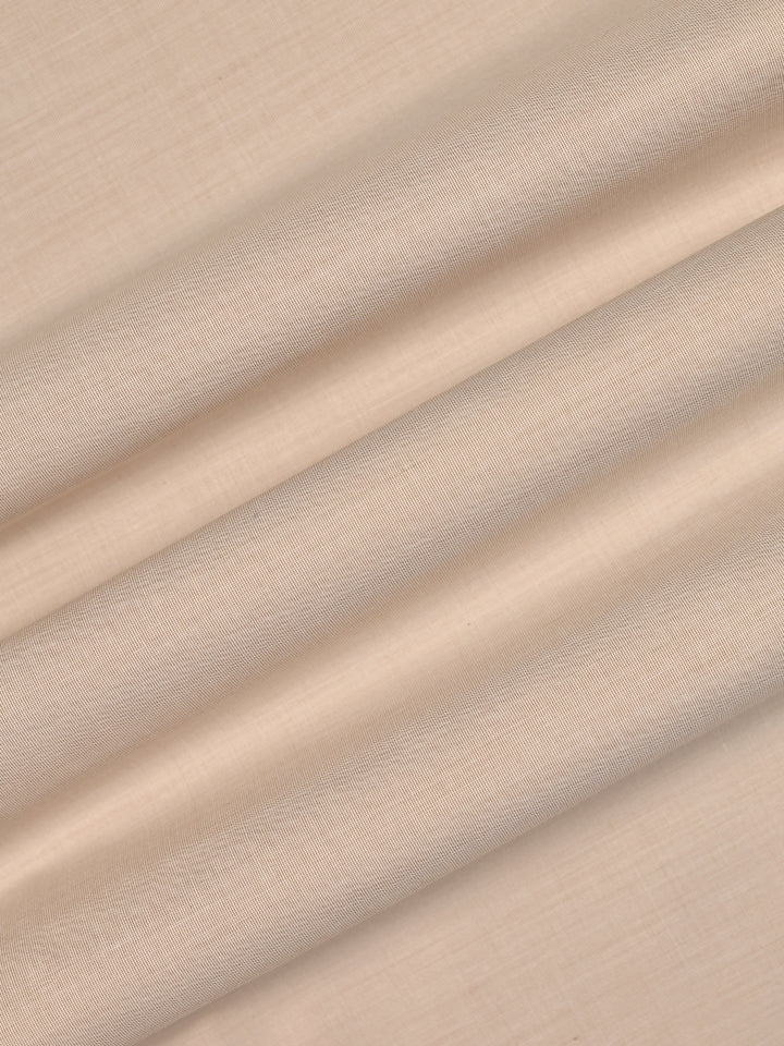 Mens Plain Cotton Blend Cream Color Shirting Feel Touch
