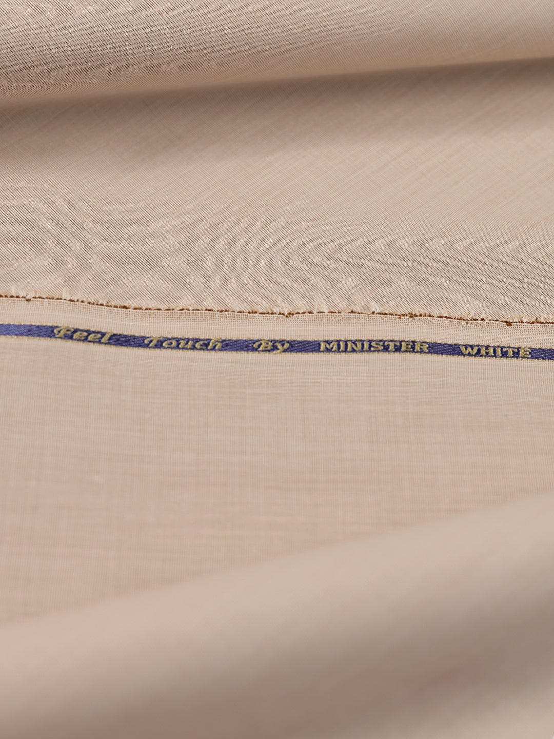 Mens Plain Cotton Blend Cream Color Shirting Feel Touch