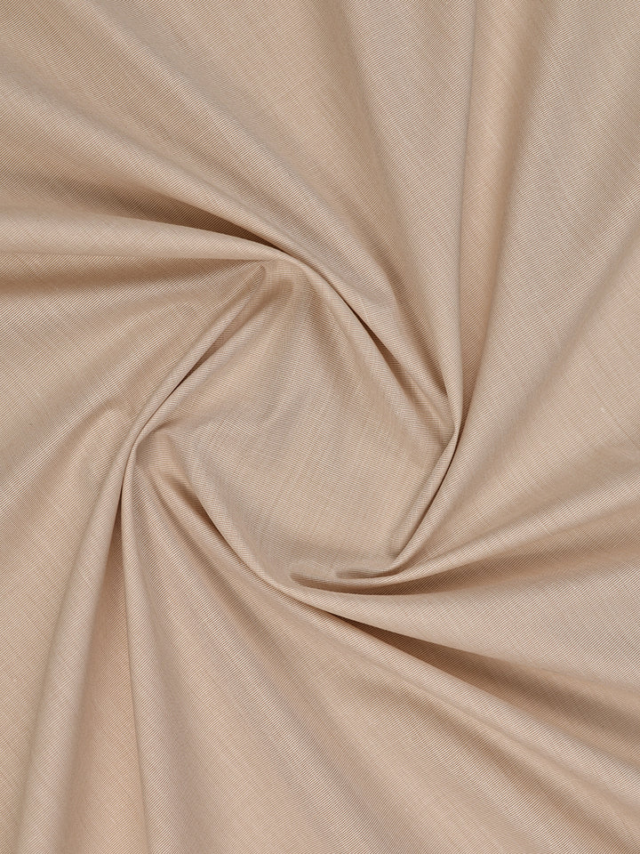 Mens Plain Cotton Blend Cream Color Shirting Feel Touch