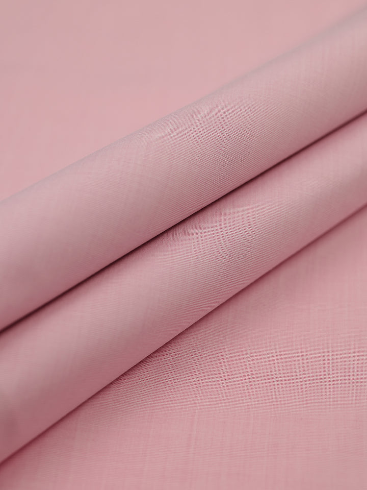 Mens Plain Cotton Blend Pink Color Shirting Feel Touch