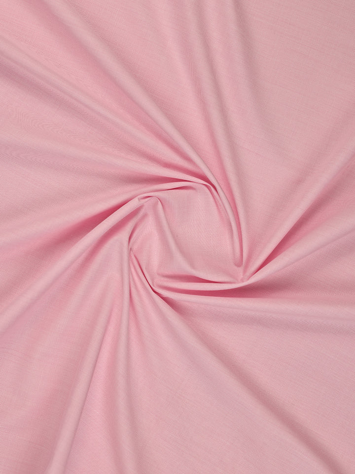 Mens Plain Cotton Blend Pink Color Shirting Feel Touch