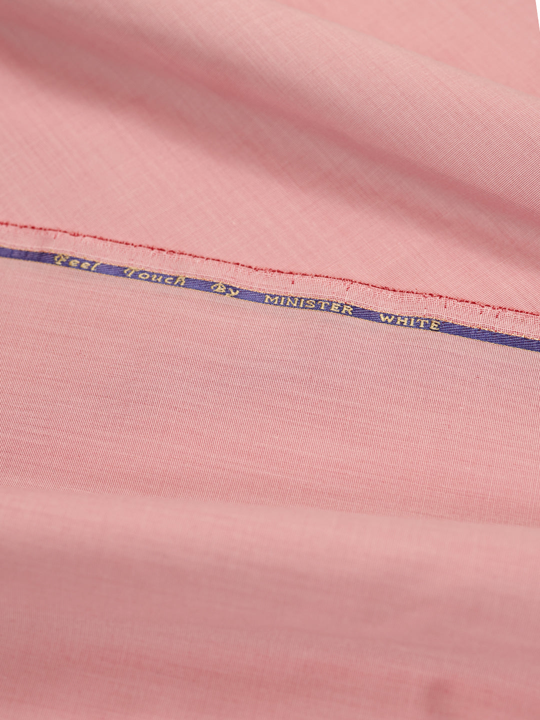 Mens Plain Cotton Blend Peach Color Shirting Feel Touch