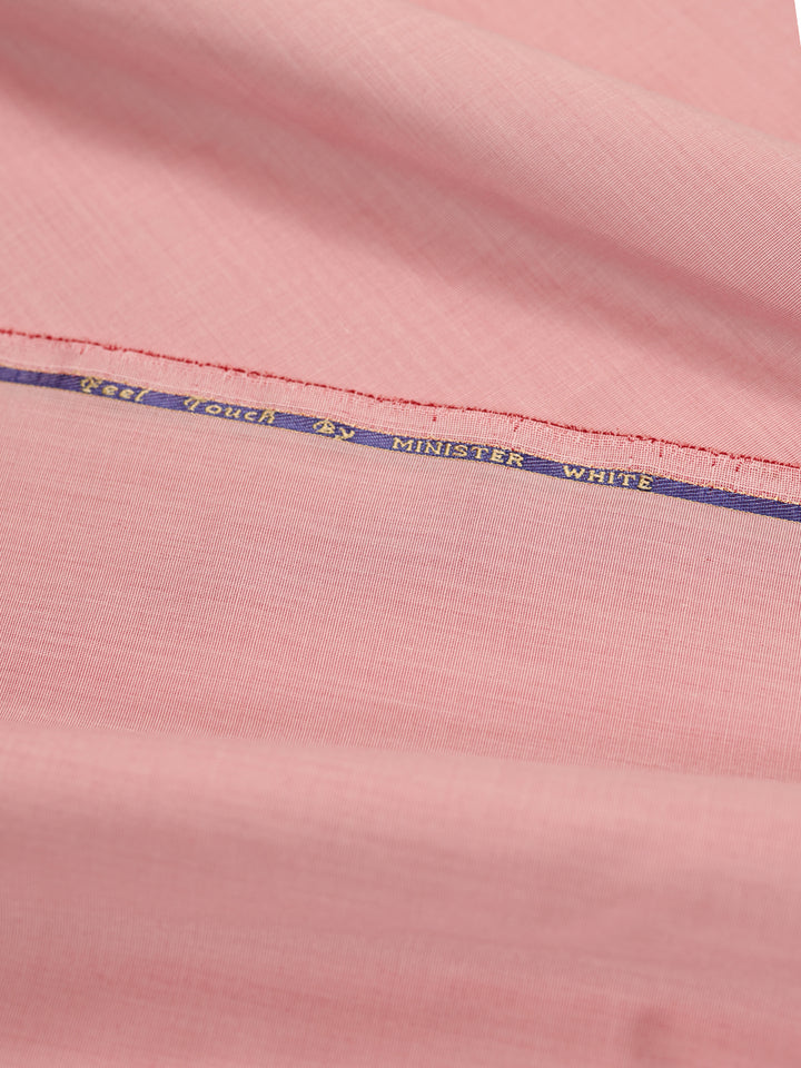 Mens Plain Cotton Blend Peach Color Shirting Feel Touch