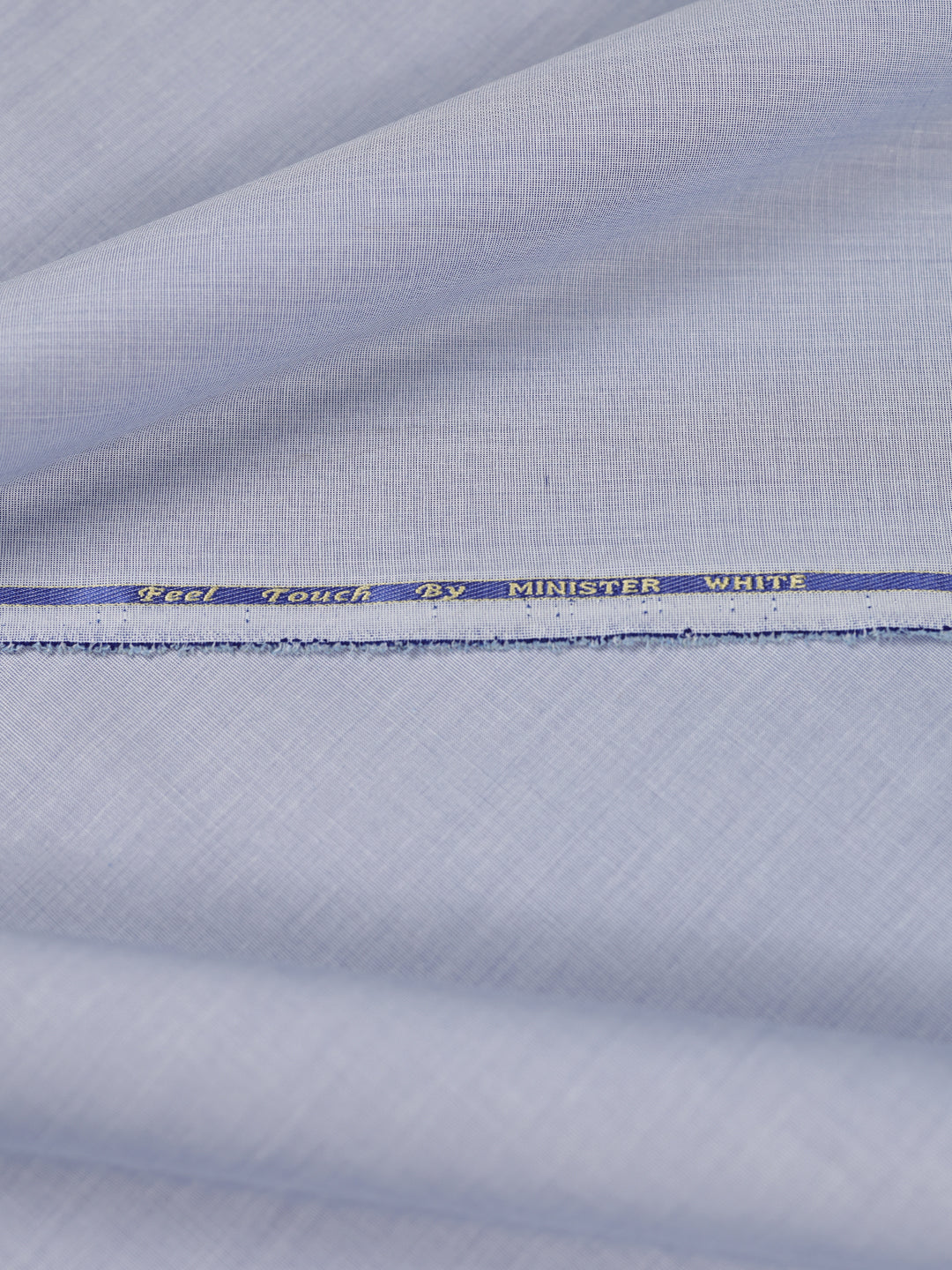Mens Plain Cotton Blend Blue Color Shirting Feel Touch