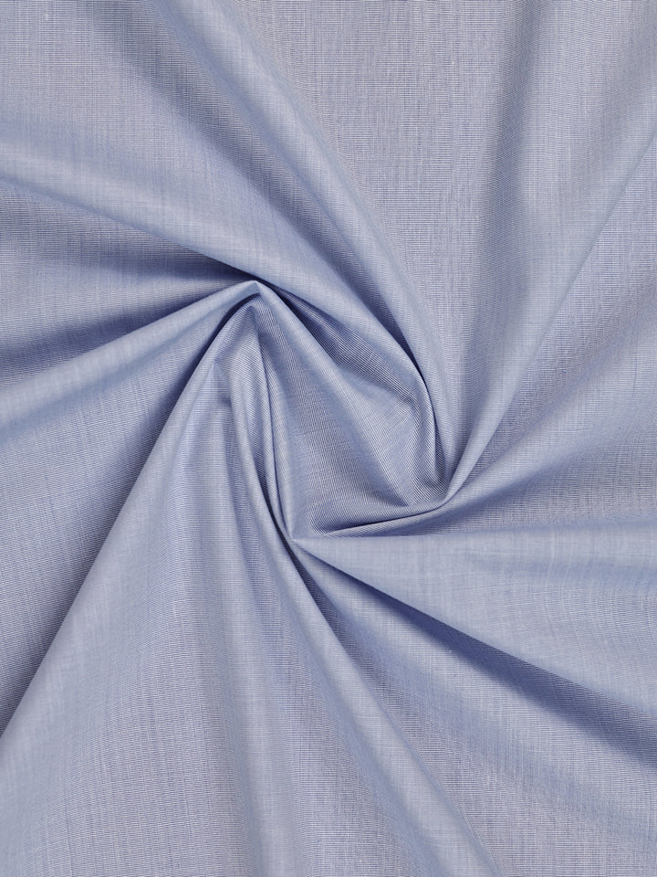 Mens Plain Cotton Blend Blue Color Shirting Feel Touch