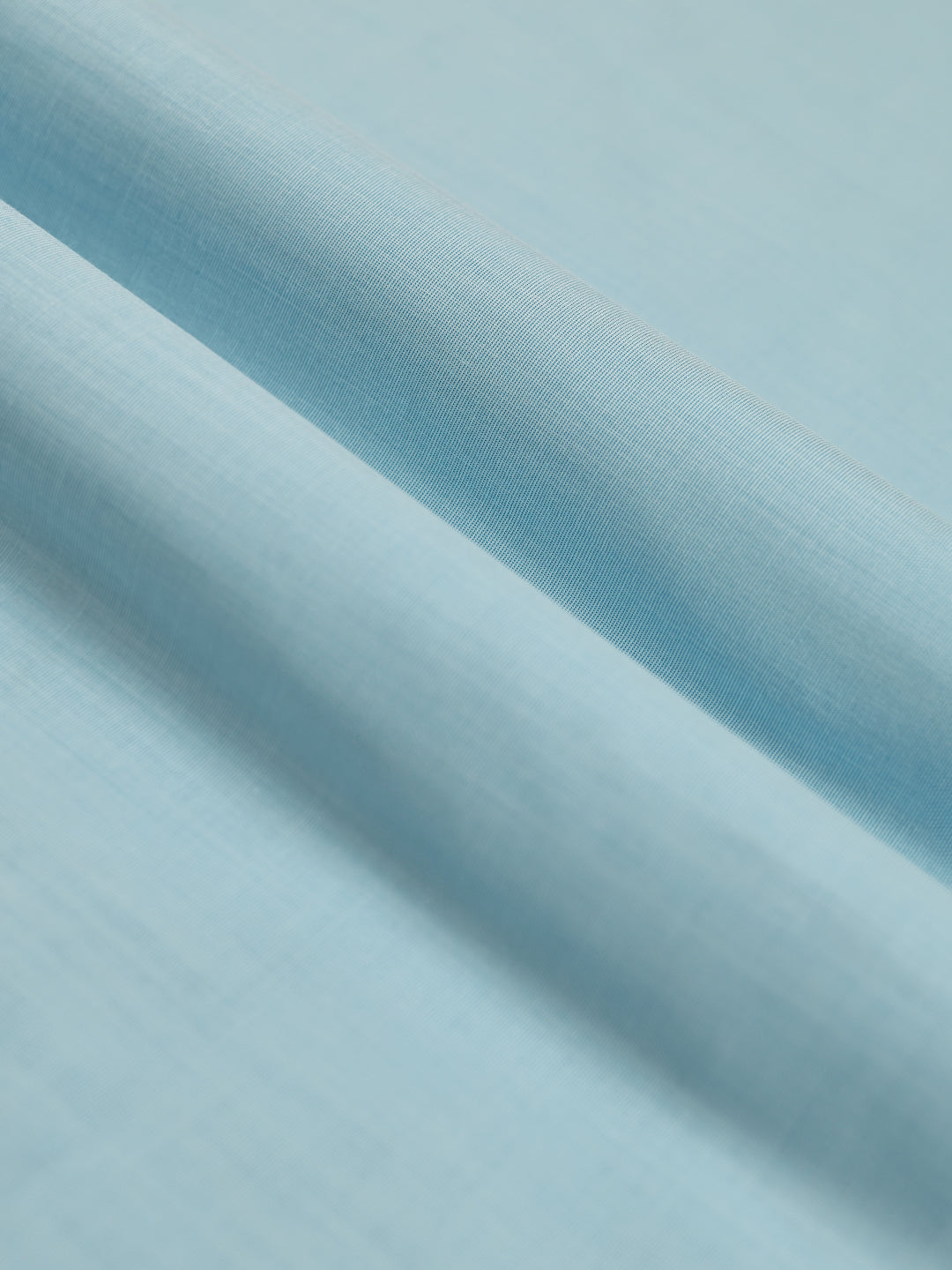 Mens Plain Cotton Blend Sky Blue Color Shirting Feel Touch