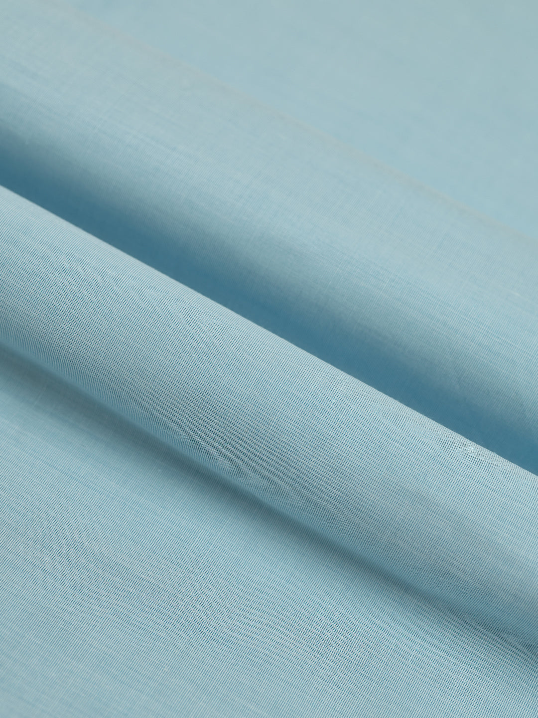 Mens Plain Cotton Blend Sky Blue Color Shirting Feel Touch
