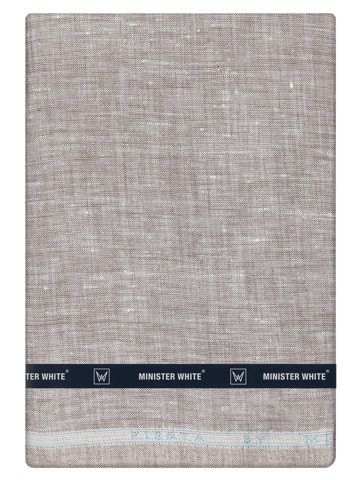 Men's Plain Pure Linen Light Grey Color Shirt Fabric - Trivoli Linen