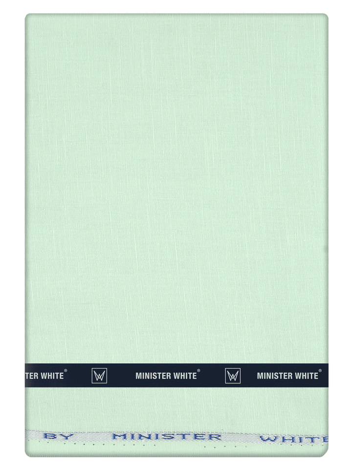Men's Plain Cotton Linen Pista Green Color Shirt Fabric Spider Linen