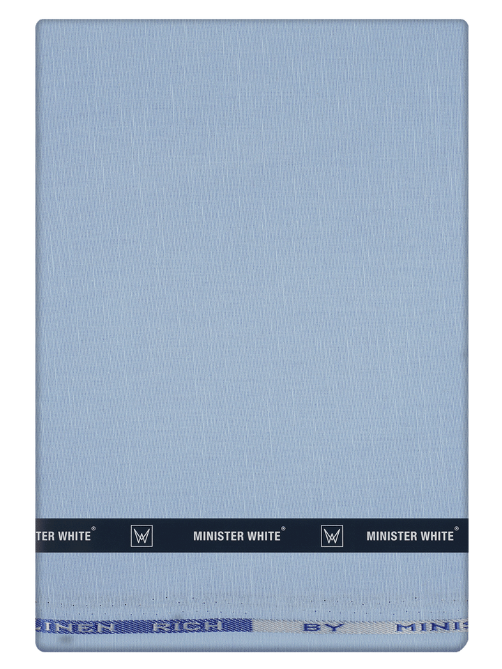 Men's Plain Cotton Linen Blue Color Shirt Fabric Spider Linen