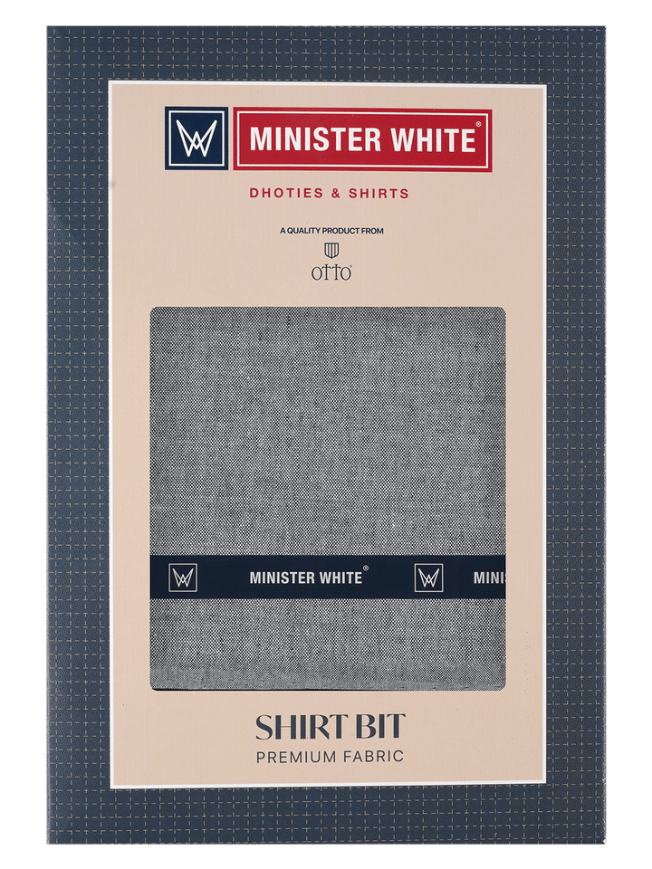 Men's Plain Giza Cotton Grey Color Shirt Fabric Carmy