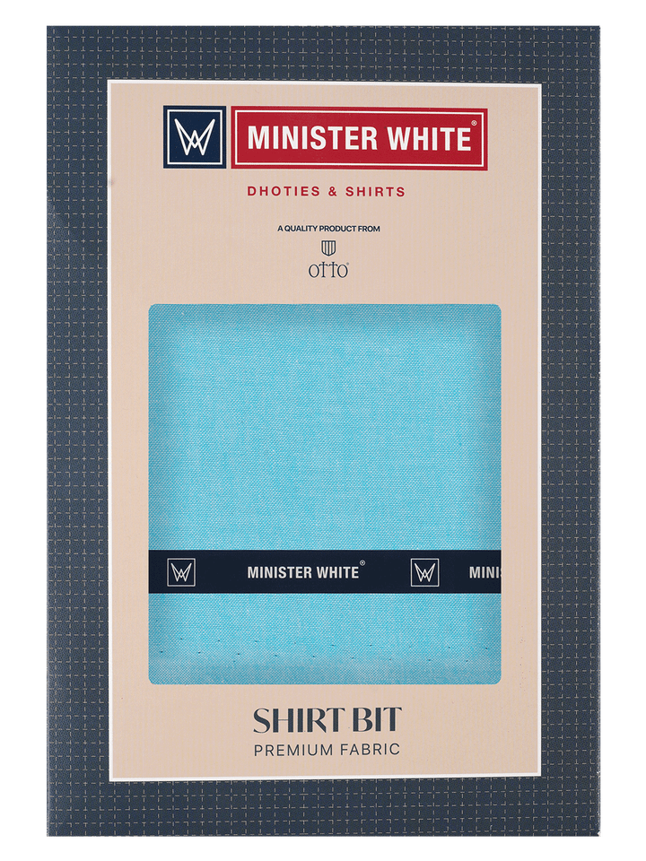 Men's Plain Giza Cotton Sky Blue Color Shirt Fabric Carmy