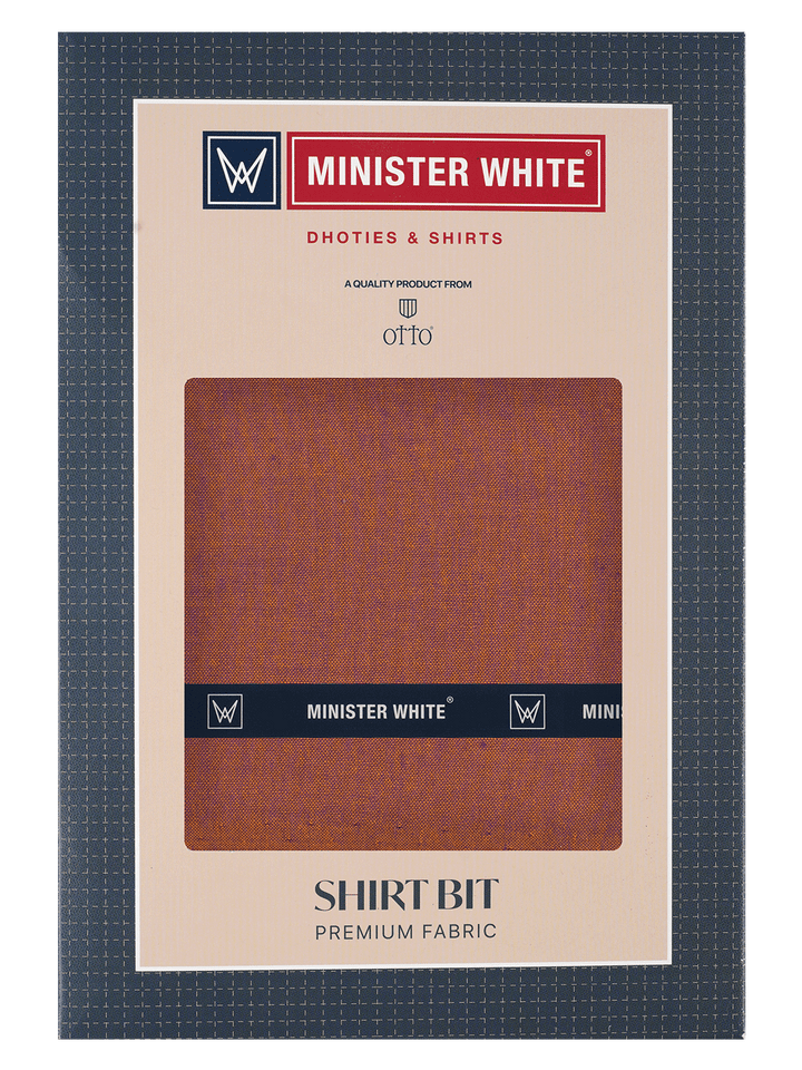 Men's Plain Giza Cotton Brown Color Shirt Fabric Carmy