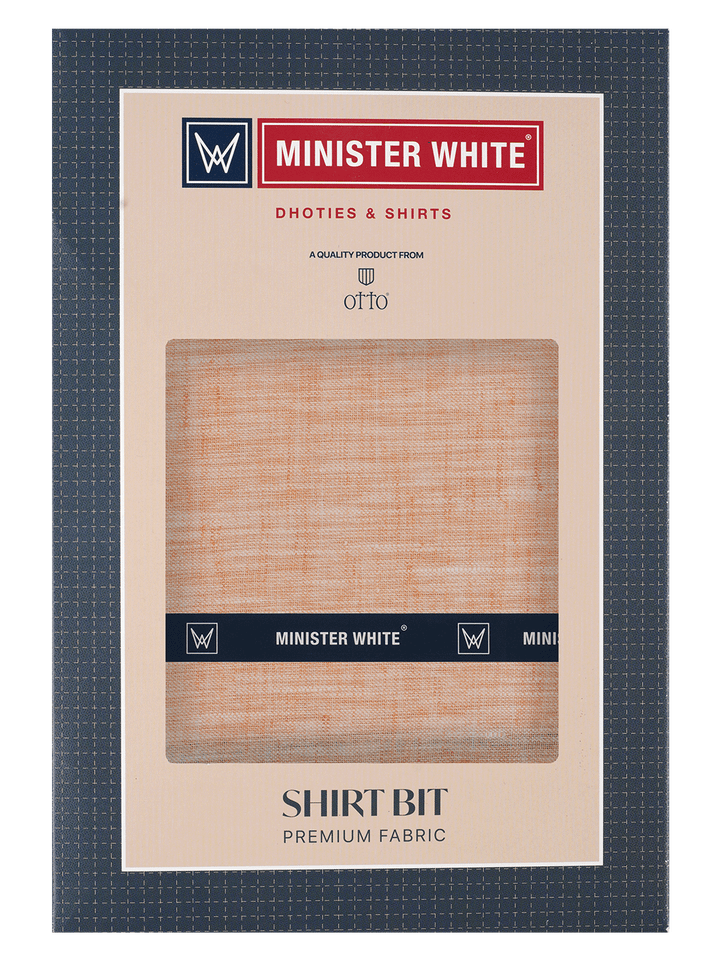 Men's Plain Linen Slub Peach Color Shirting Beetal