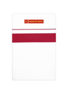 Men’s White Cotton Single Layer Dhoti with Red Fancy Border Janatha