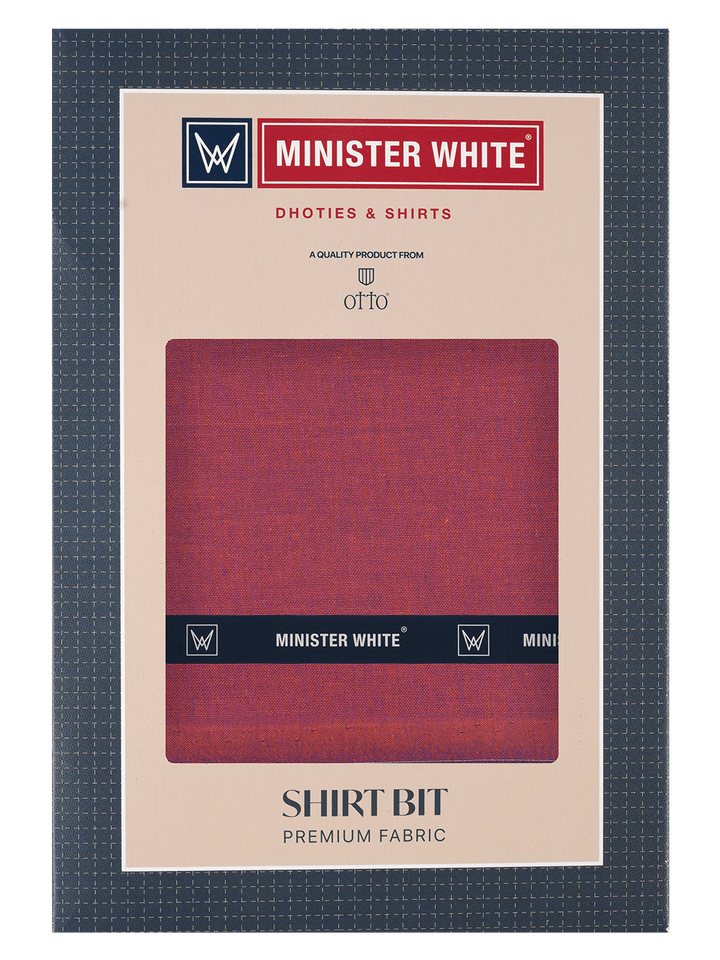 Men's Plain Giza Cotton Ruby Color Shirt Fabric Carmy