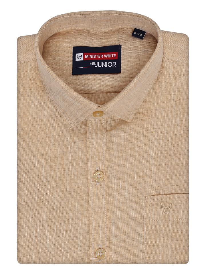 Boys Matching Half Sleeves Shirt by Minister White