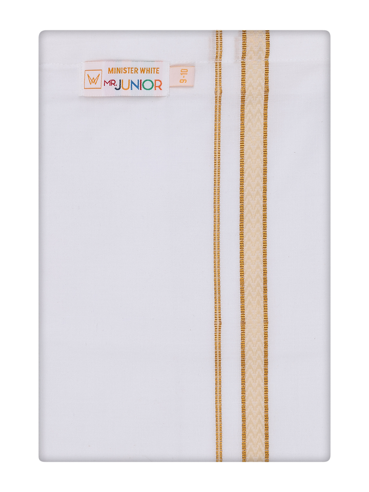Boys Cotton Flexi Dhoti by Minister White
