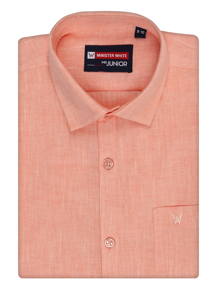 Boys Matching Half Sleeves Shirt by Minister White