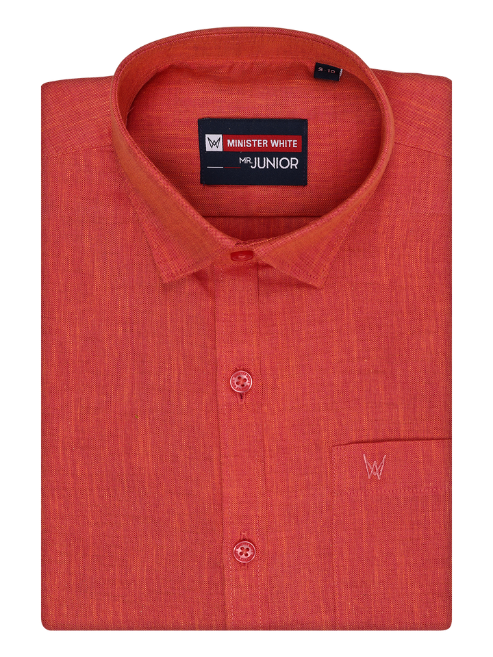 Boys Half Sleeves Pink Color Shirt by Minister White