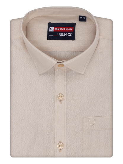 Boys Tissue Light Copper Colour Shirt by Minister White