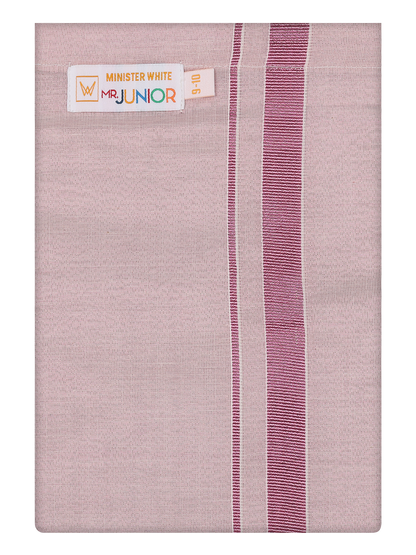 Boys Tissue Rose Colour Dhoti by Minister White