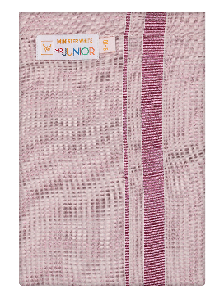 Boys Tissue Rose Colour Dhoti by Minister White