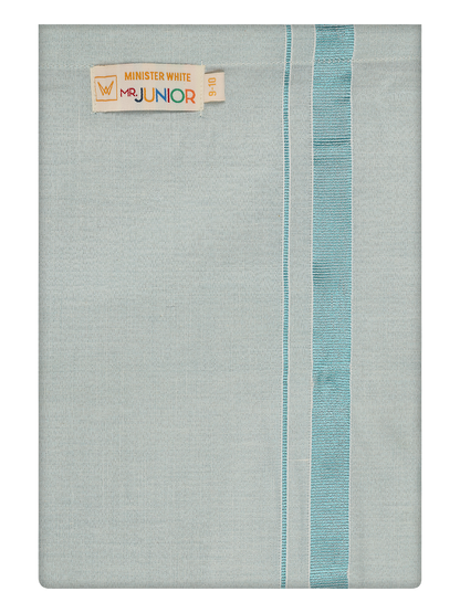Boys Tissue Mint Blue Colour Dhoti by Minister White