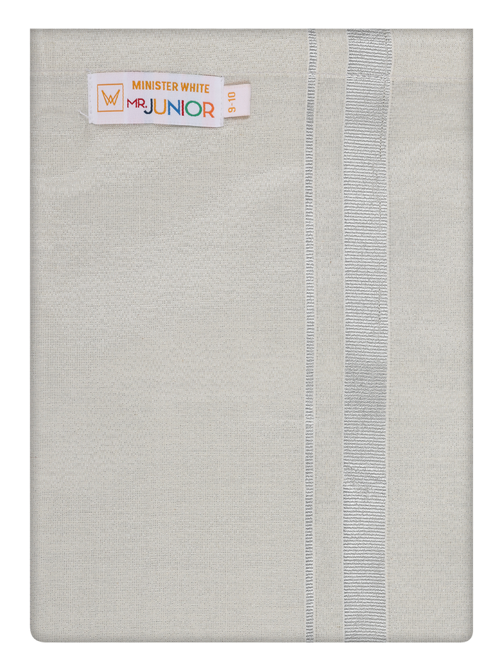 Boys Tissue Silver Colour Dhoti by Minister White