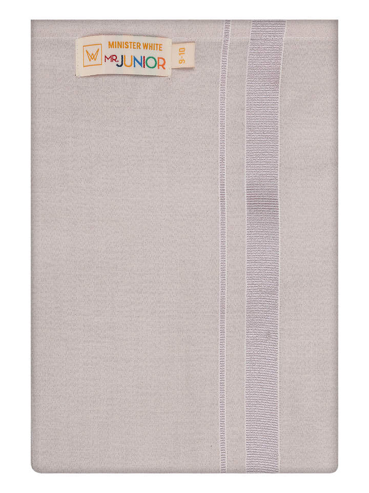 Boys Tissue Light Rose Colour Dhoti by Minister White
