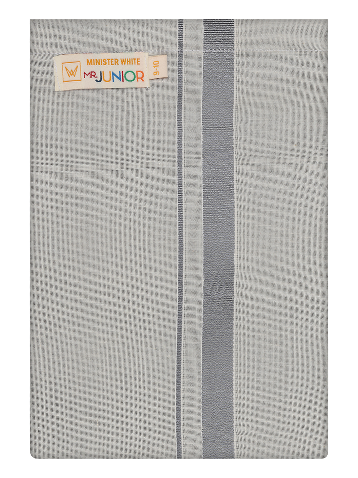 Boys Tissue Grey Colour Dhoti by Minister White