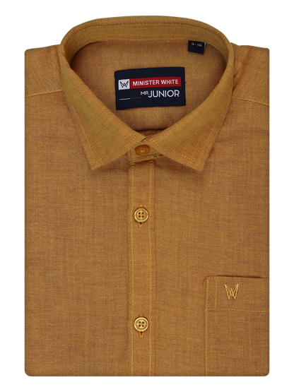 Kids Cotton Mustard Shirt 