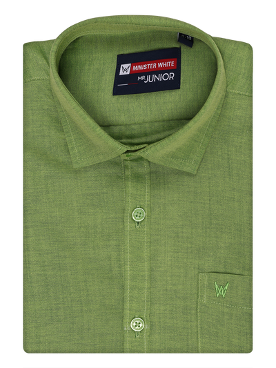 Kids Cotton Light Green Shirt 