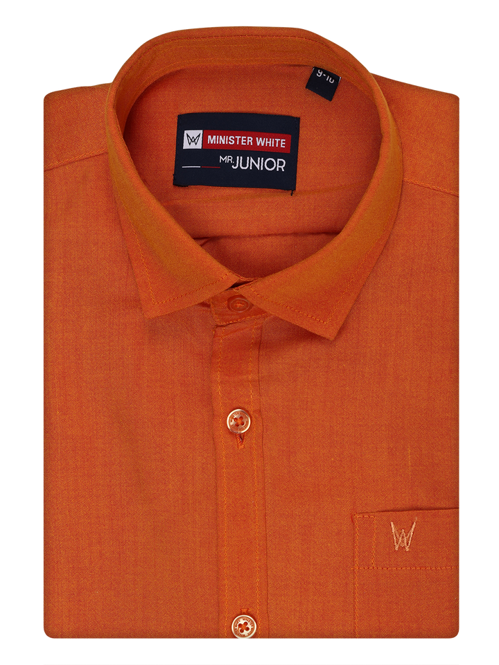Kids Cotton Orange Shirt 