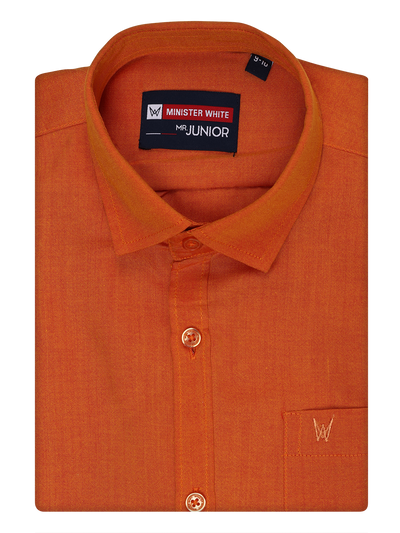 Kids Cotton Orange Shirt 