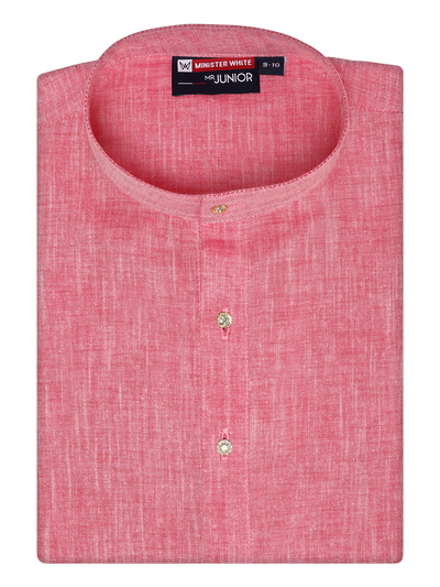 Boys Cotton Pink Kurta with Matching Border Dhoti Combo Honest Boy