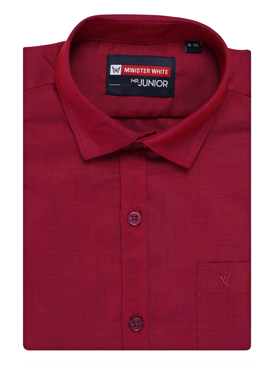 Boys Wine Half Sleeves Shirt by Minister White