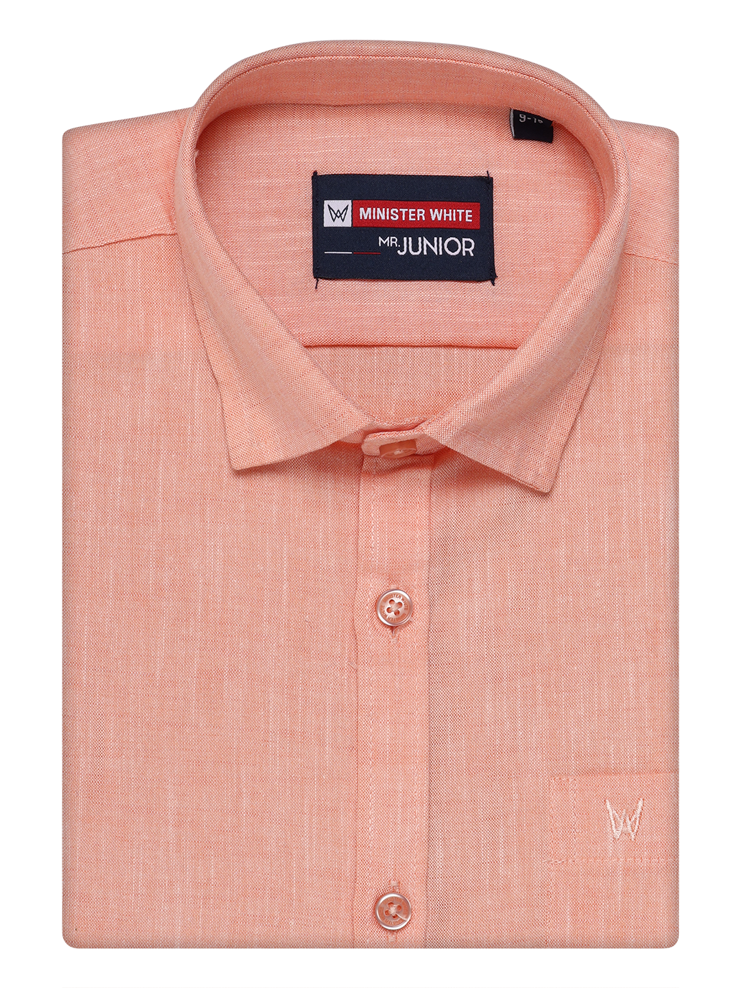 Boys Cotton Light orange Colour Half Sleeves Shirt Friendly Boy by Minister White