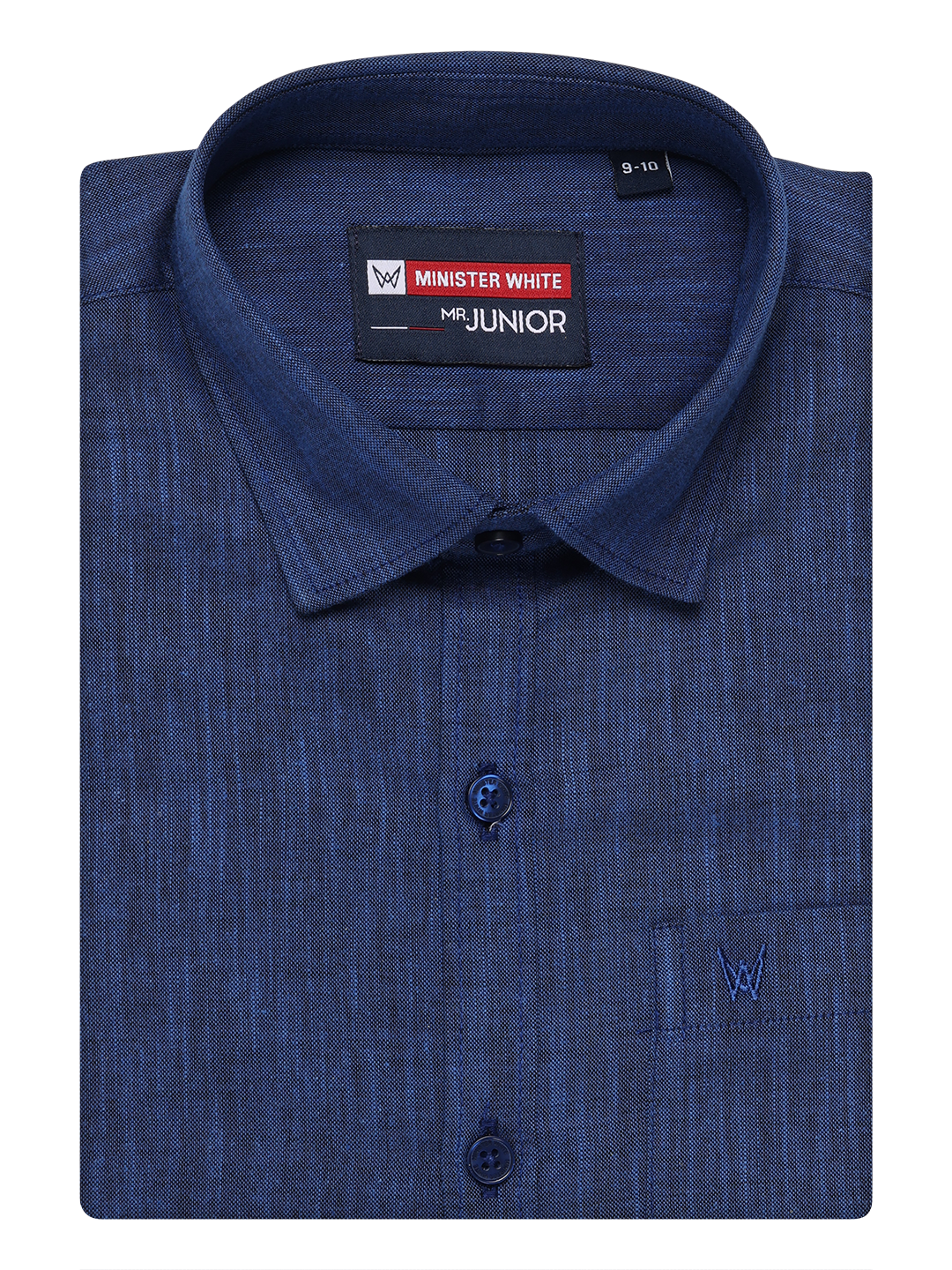 Boys Cotton Inic Blue Colour Half Sleeves Shirt Friendly Boy by Minister White