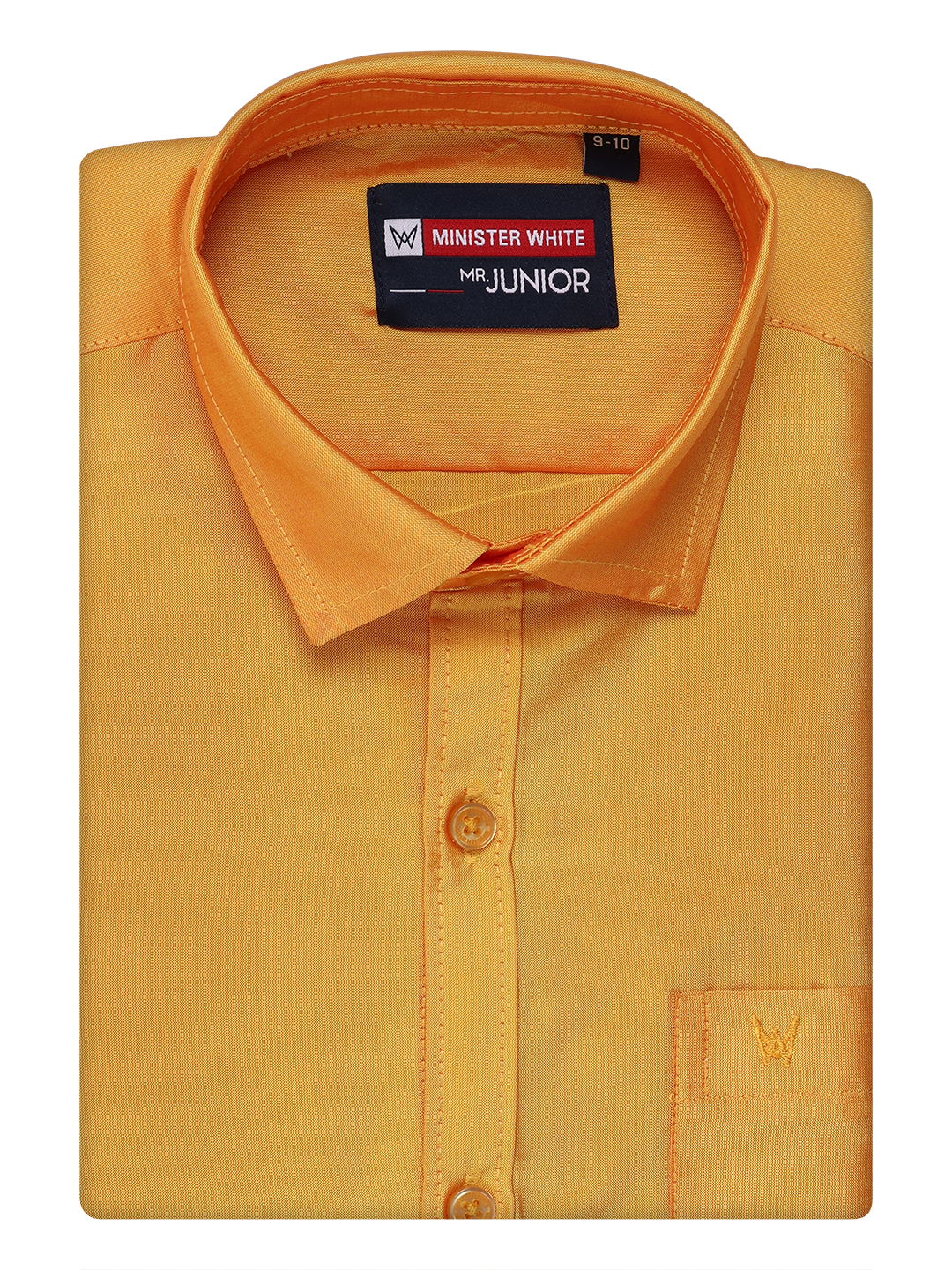 Boys Dupion Satin Yellow Colour Half Sleeves Shirt Happy Boy by Minister White